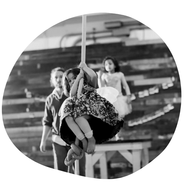 Kong Academy, Seattle Washington - after school program showing a kid on a swing.